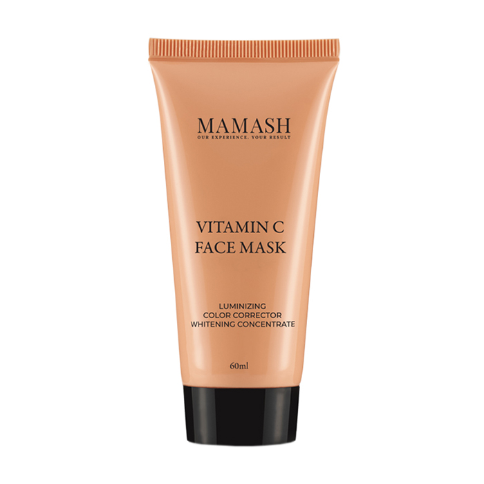 Антиоксидатна активна маска Mamash Vitamin C Face Mask для вирівнювання кольору обличчя, з вітаміном С у ліпосомах, 60 мл